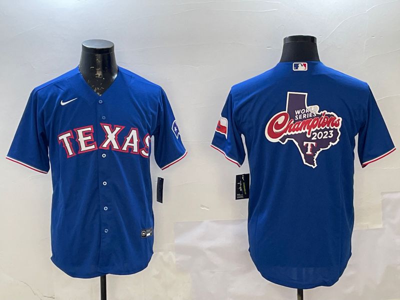 Men Texas Rangers Blank Blue Game 2025 Nike MLB Jersey style 1->texas rangers->MLB Jersey